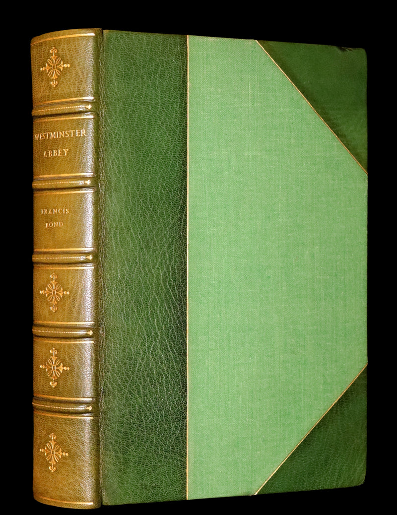 1909 Rare Architecture First Edition Bound by Sangorski - WESTMINSTER ABBEY by Francis Bond.