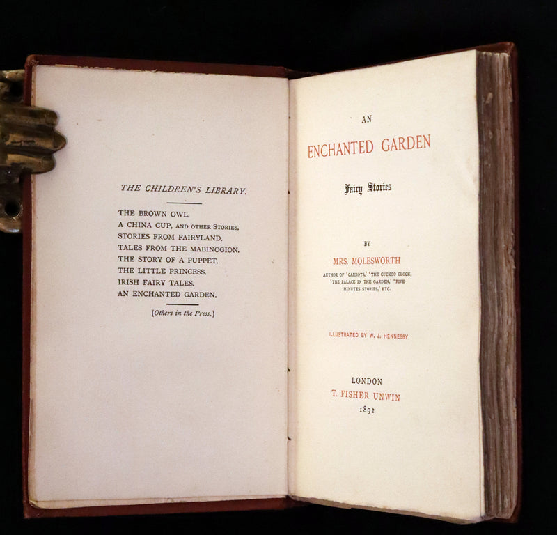 1892 Scarce First Edition - AN ENCHANTED GARDEN, Fairy Stories by Mary Louisa Molesworth illustrated by William John Hennessy.
