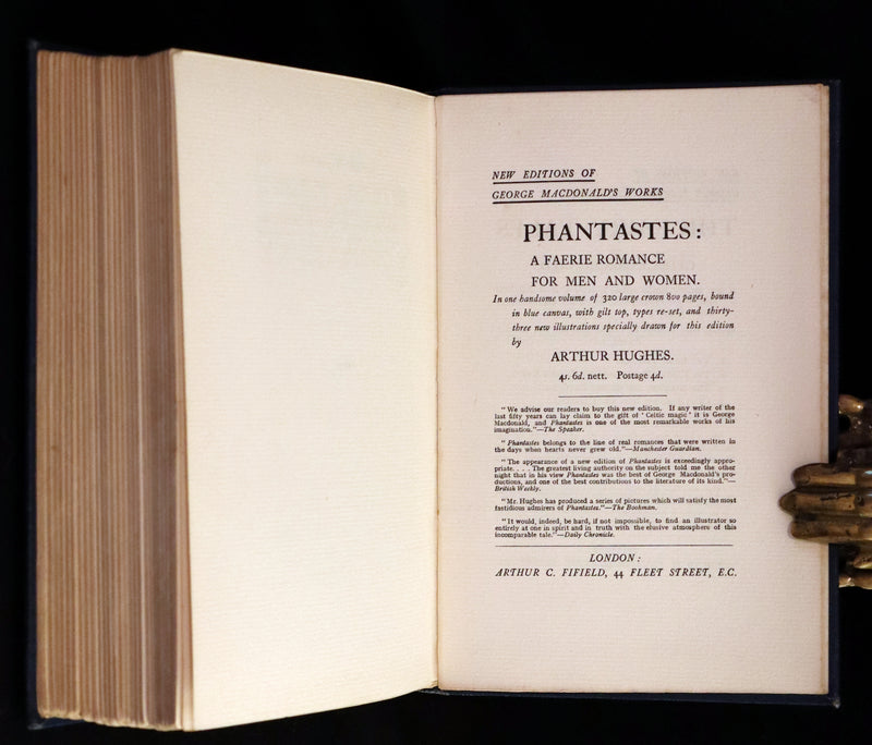 1906 Scarce Book - THE FAIRY TALES by George Macdonald illustrated by Arthur Hughes.