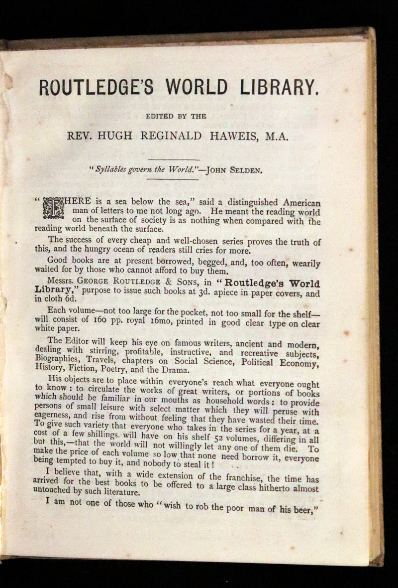 1886 Scarce Early Edition - FRANKENSTEIN or The Modern Prometheus by Mary Shelley.