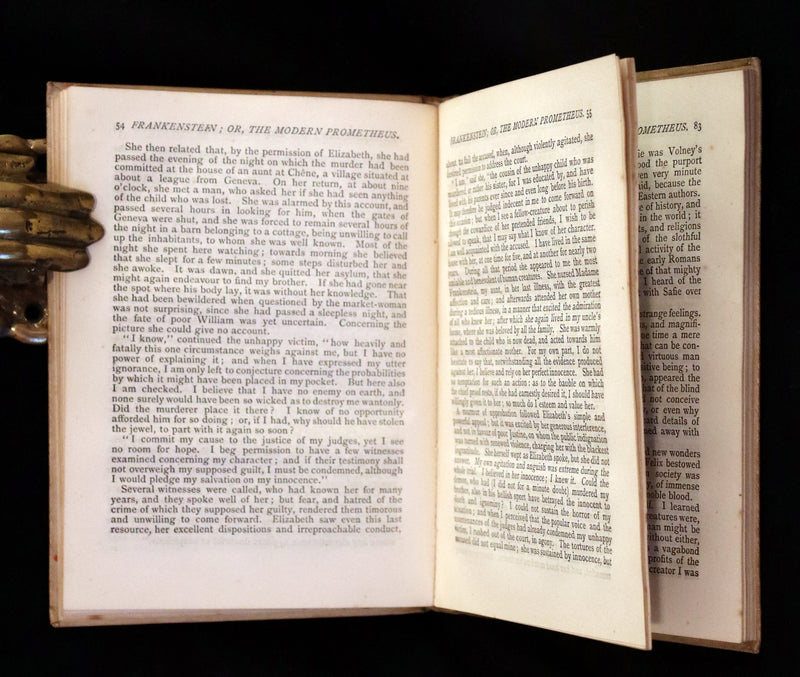 1886 Scarce Early Edition - FRANKENSTEIN or The Modern Prometheus by Mary Shelley.