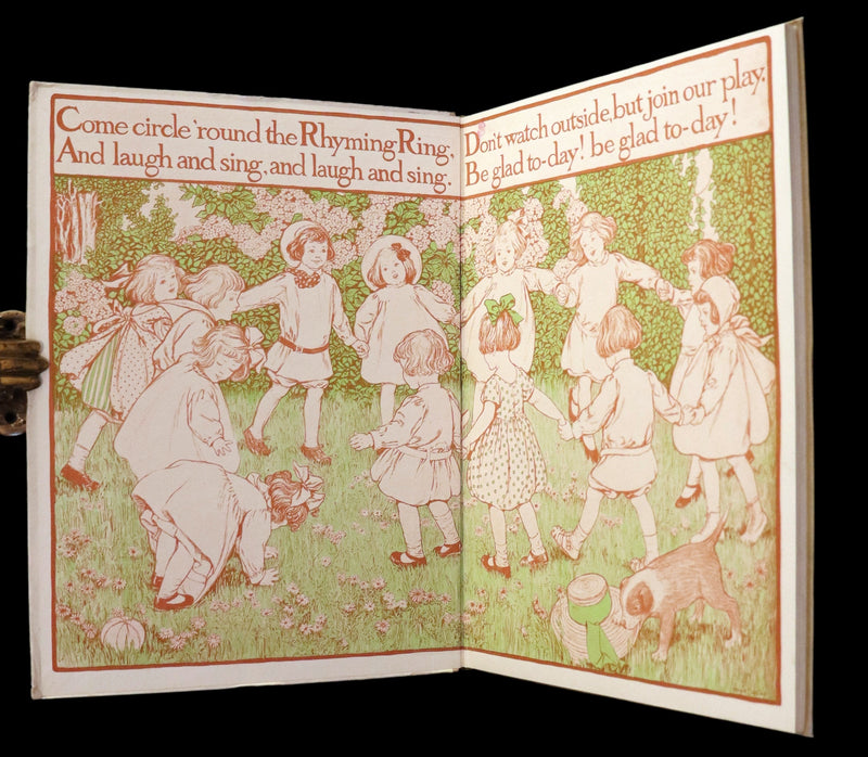 1910 First Edition - The Rhyming Ring by Louise Ayres Garnett with Pictures By Hope Dunlap.