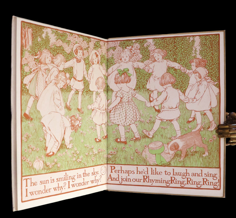 1910 First Edition - The Rhyming Ring by Louise Ayres Garnett with Pictures By Hope Dunlap.