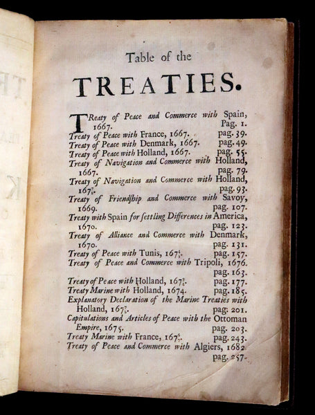 1686 First Edition - TREATY OF AMERICAN NEUTRALITY - Treaty of Whitehall between France and England. (Bound With) SEVERAL TREATIES OF PEACE .