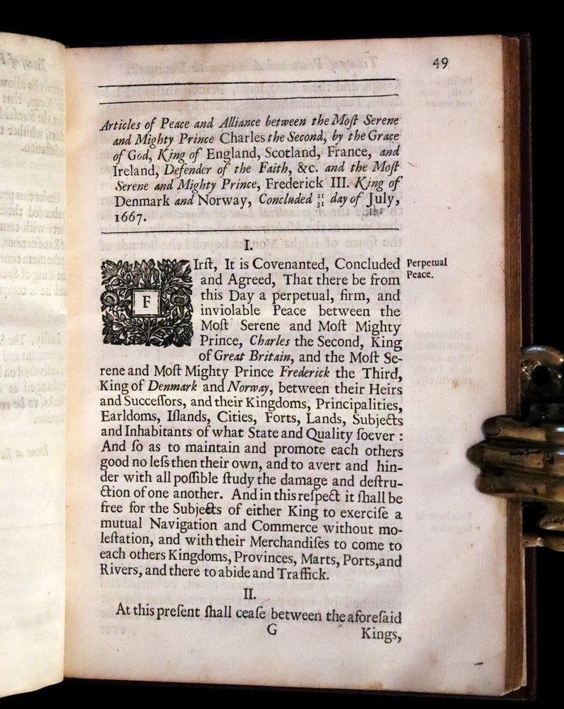 1686 First Edition - TREATY OF AMERICAN NEUTRALITY - Treaty of Whitehall between France and England. (Bound With) SEVERAL TREATIES OF PEACE .
