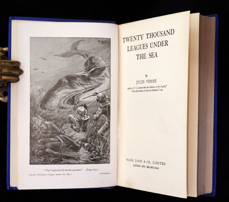 1920 Rare Book in Dust Jacket - Twenty Thousand Leagues Under the Sea by Jules Verne.