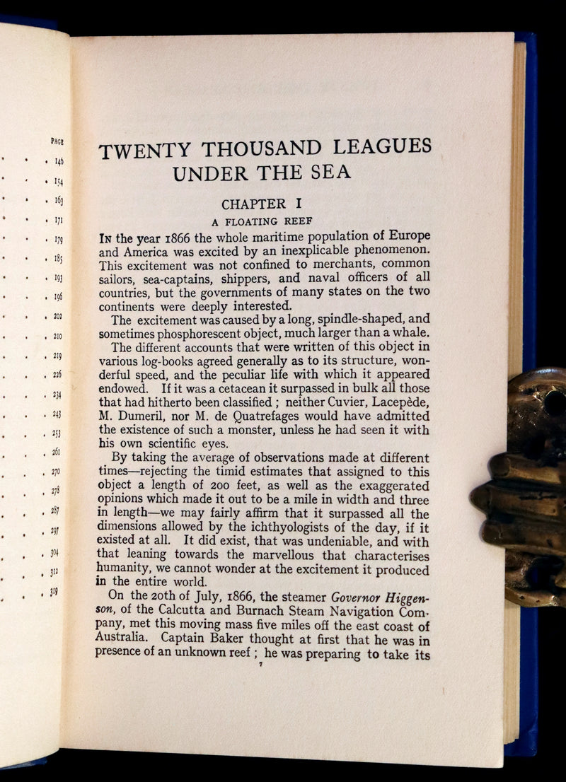 1920 Rare Book in Dust Jacket - Twenty Thousand Leagues Under the Sea by Jules Verne.
