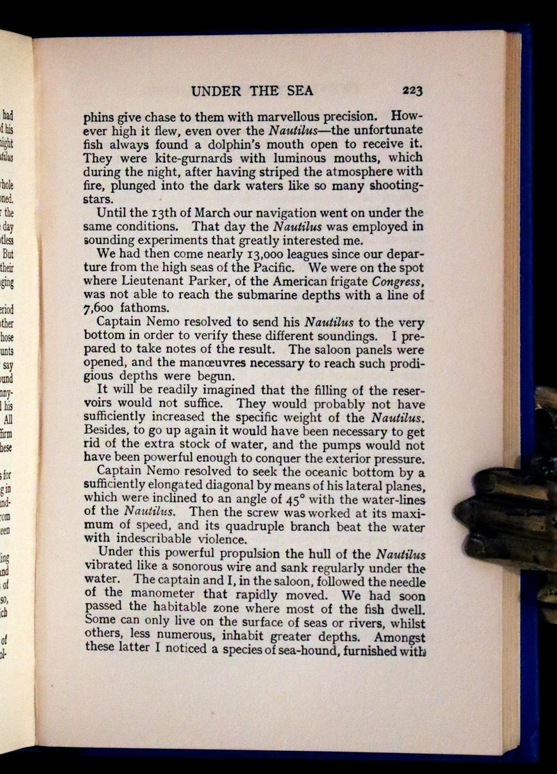 1920 Rare Book in Dust Jacket - Twenty Thousand Leagues Under the Sea by Jules Verne.