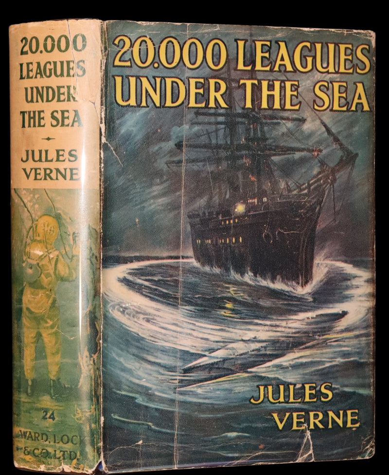 1920 Rare Book in Dust Jacket - Twenty Thousand Leagues Under the Sea by Jules Verne.