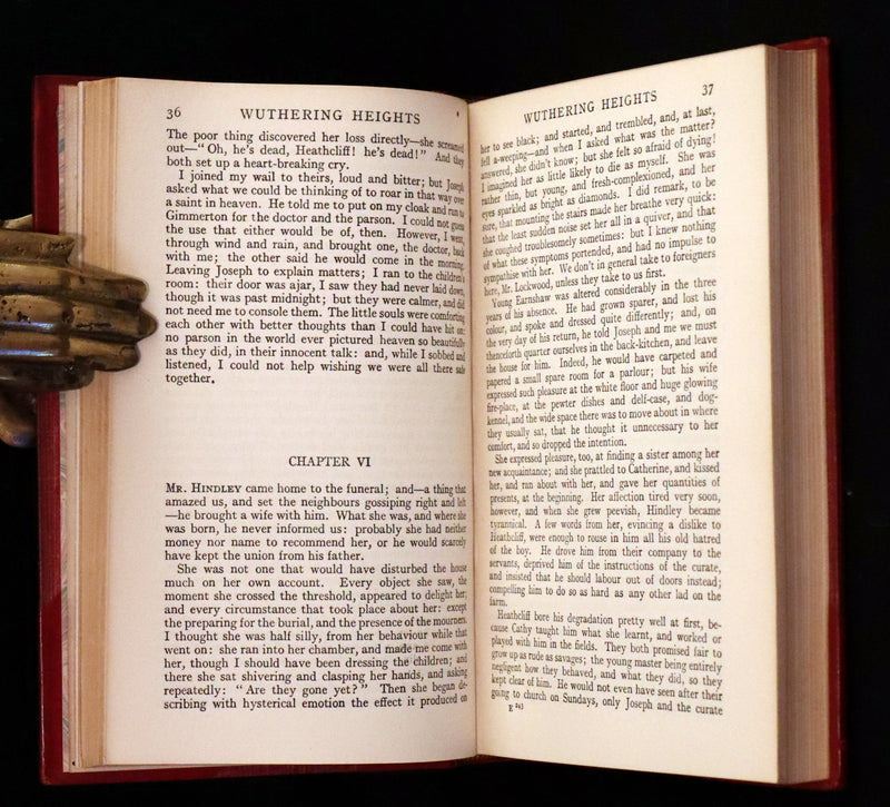 1921 Rare Book bound by Riviere - WUTHERING HEIGHTS by Emily Bronte. Frontispiece by Edmund Dulac.