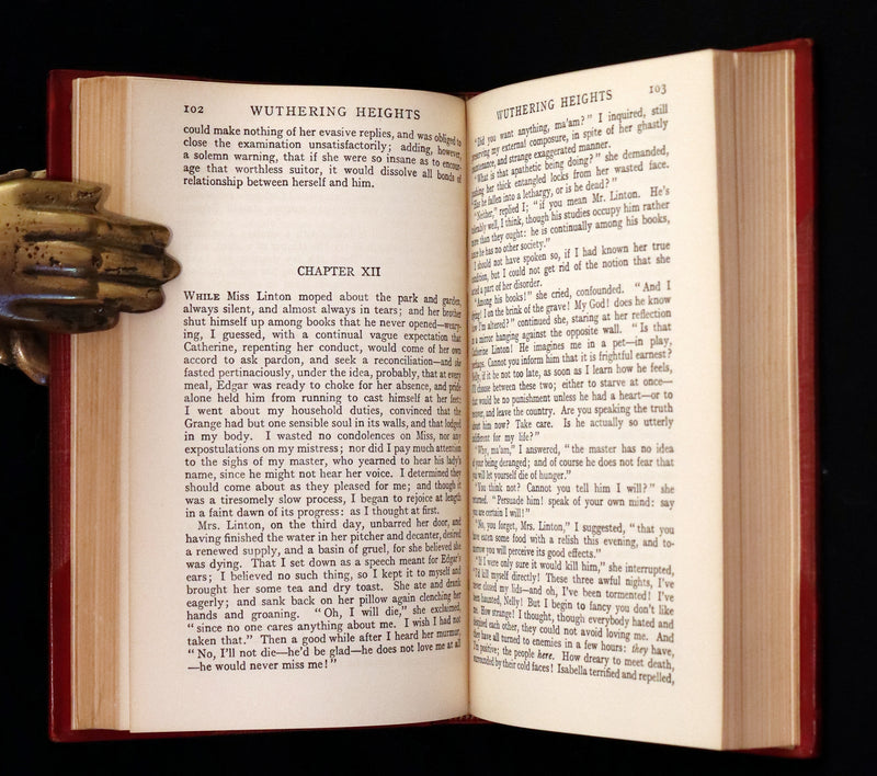 1921 Rare Book bound by Riviere - WUTHERING HEIGHTS by Emily Bronte. Frontispiece by Edmund Dulac.