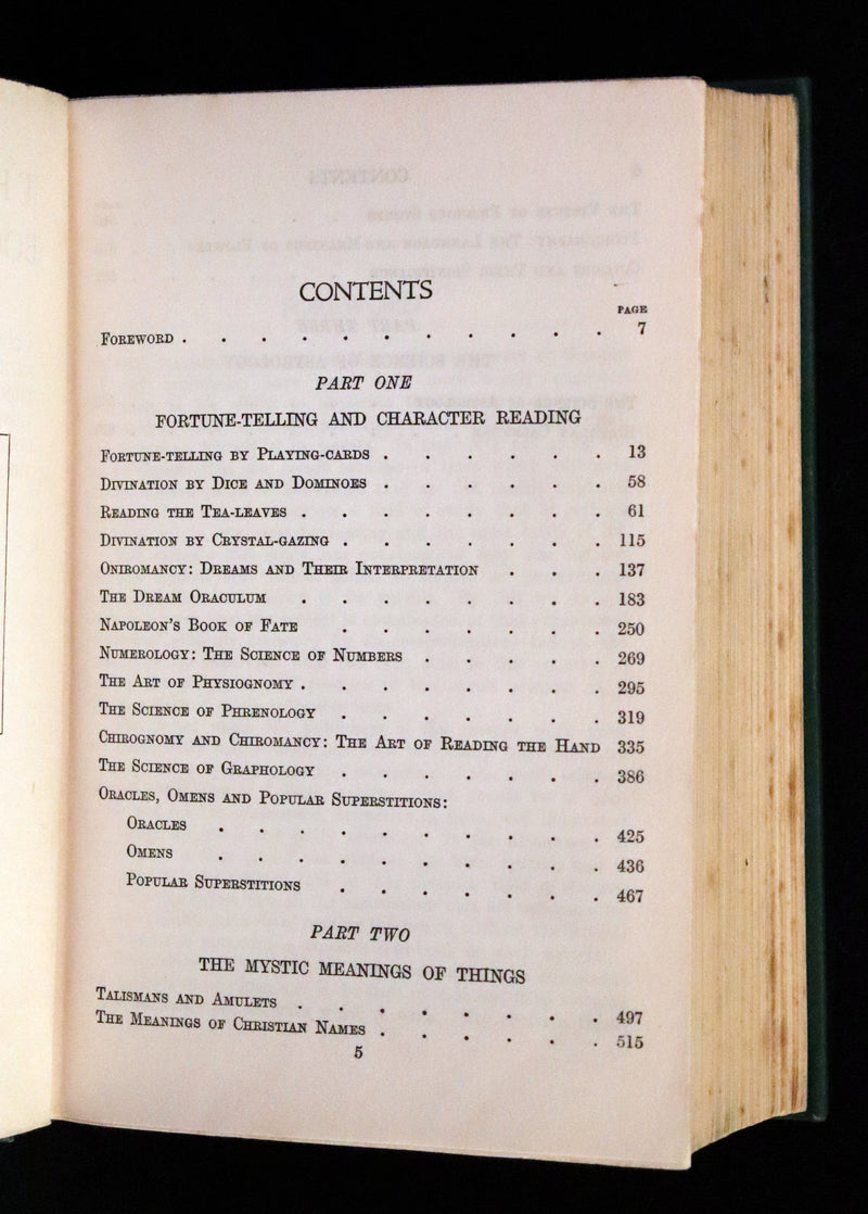 1930 Rare Book - The Complete Book of Fortune A Comprehensive Survey Of The Occult Sciences & Other Methods Of Divination.