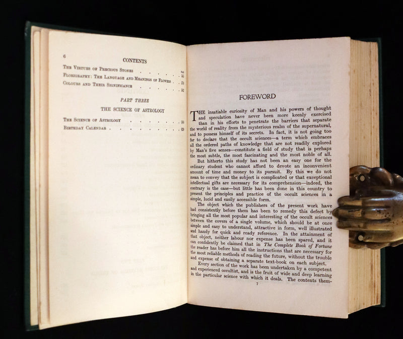 1930 Rare Book - The Complete Book of Fortune A Comprehensive Survey Of The Occult Sciences & Other Methods Of Divination.