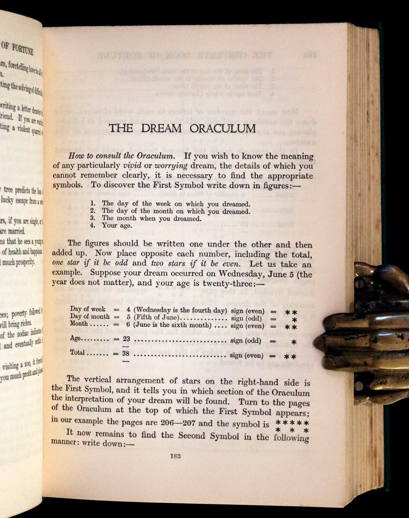 1930 Rare Book - The Complete Book of Fortune A Comprehensive Survey Of The Occult Sciences & Other Methods Of Divination.