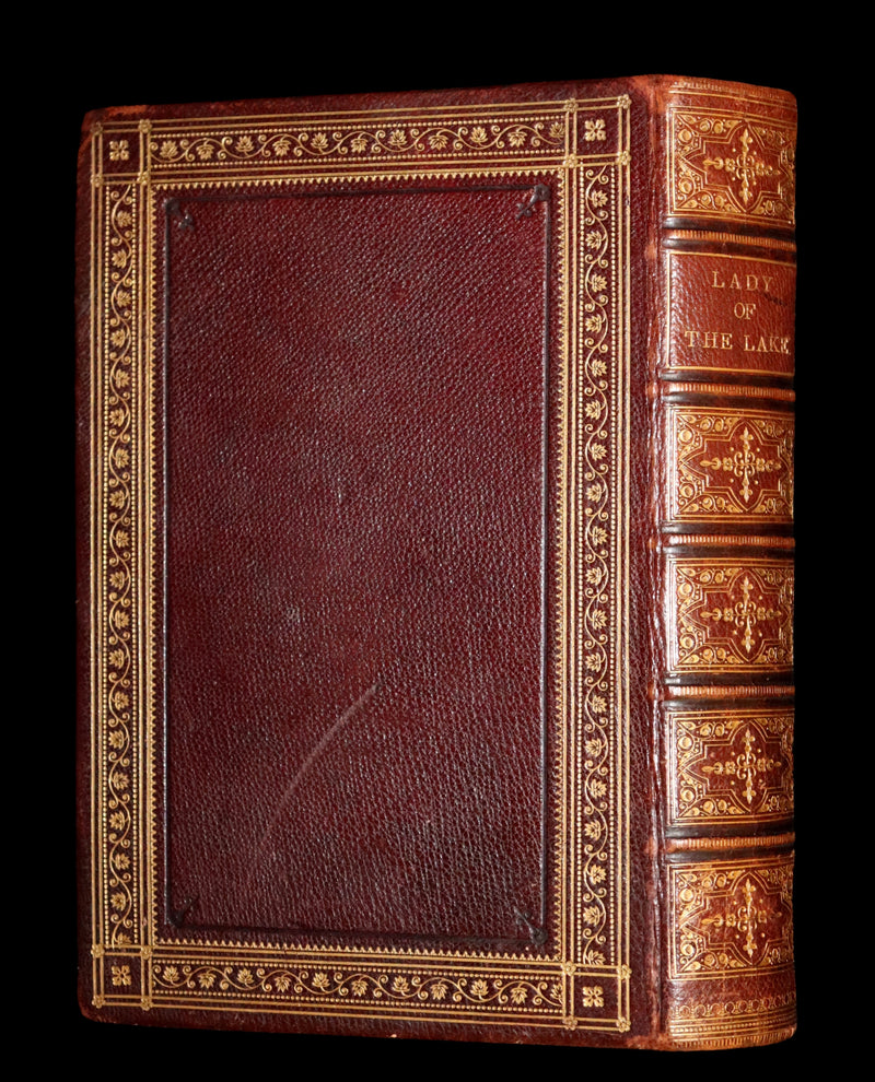 1853 Rare Book ~ Lady of the Lake by Sir Walter Scott, Illustrated by Birket Foster and John Gilbert.