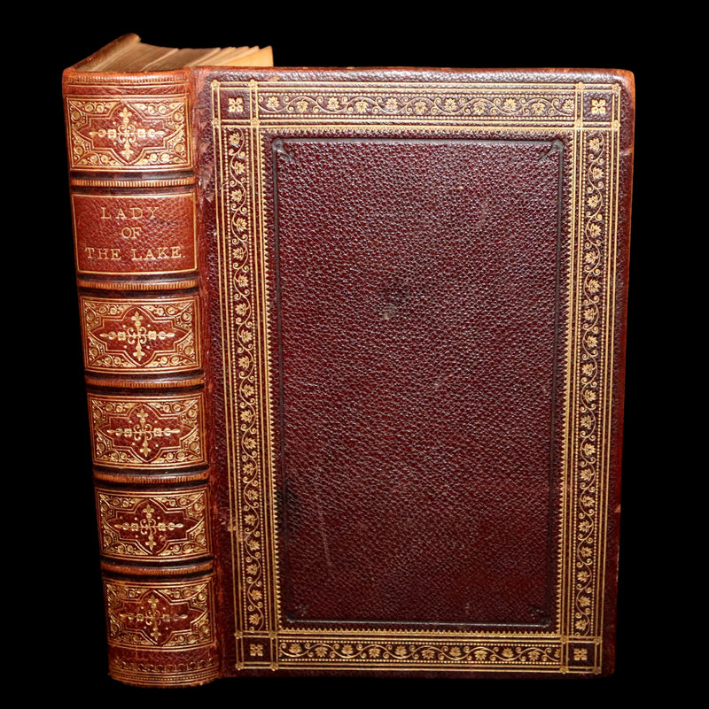 1853 Rare Book ~ Lady of the Lake by Sir Walter Scott, Illustrated by Birket Foster and John Gilbert.