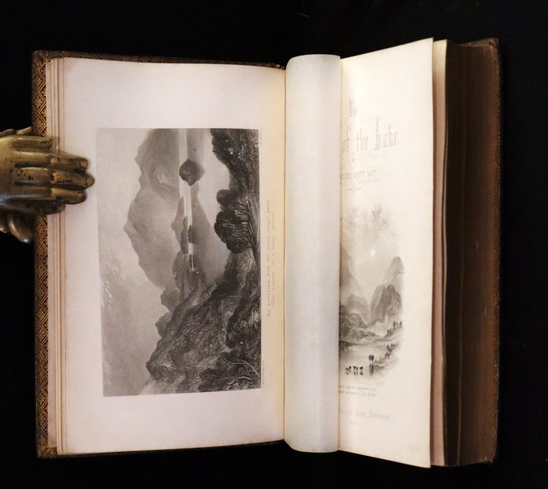 1853 Rare Book ~ Lady of the Lake by Sir Walter Scott, Illustrated by Birket Foster and John Gilbert.