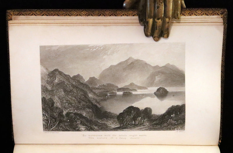 1853 Rare Book ~ Lady of the Lake by Sir Walter Scott, Illustrated by Birket Foster and John Gilbert.