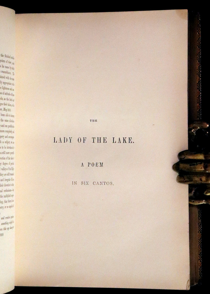 1853 Rare Book ~ Lady of the Lake by Sir Walter Scott, Illustrated by Birket Foster and John Gilbert.