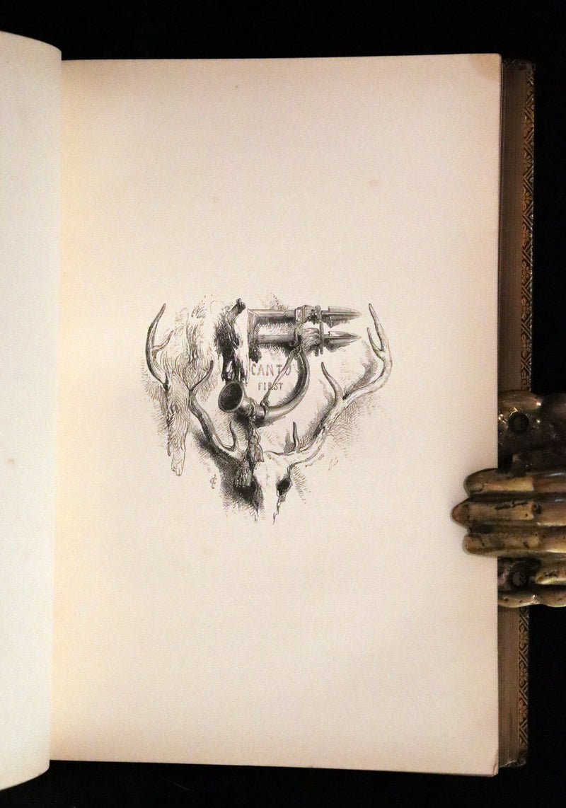 1853 Rare Book ~ Lady of the Lake by Sir Walter Scott, Illustrated by Birket Foster and John Gilbert.