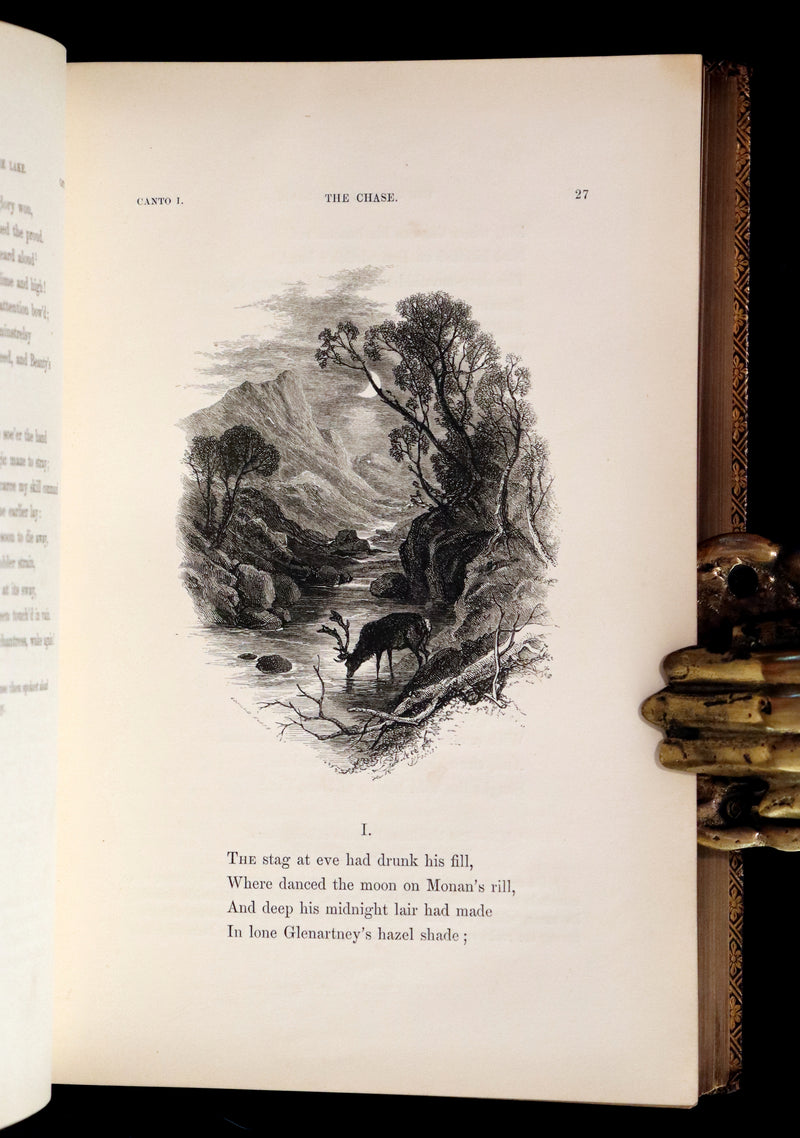 1853 Rare Book ~ Lady of the Lake by Sir Walter Scott, Illustrated by Birket Foster and John Gilbert.