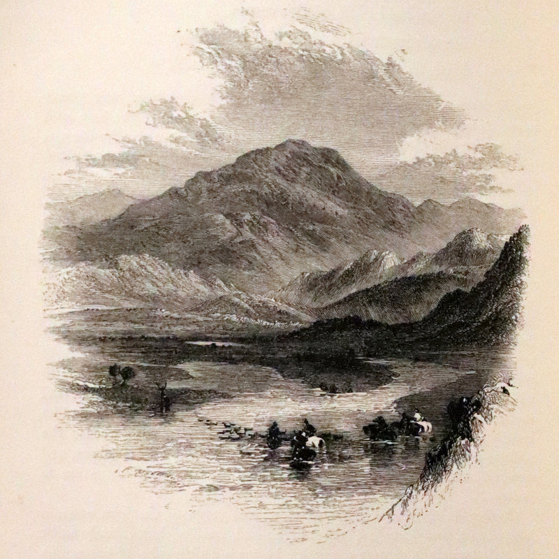 1853 Rare Book ~ Lady of the Lake by Sir Walter Scott, Illustrated by Birket Foster and John Gilbert.