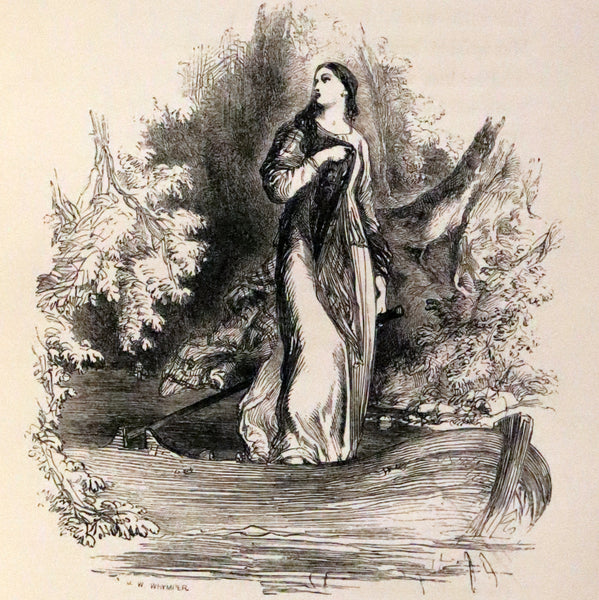 1853 Rare Book ~ Lady of the Lake by Sir Walter Scott, Illustrated by Birket Foster and John Gilbert.