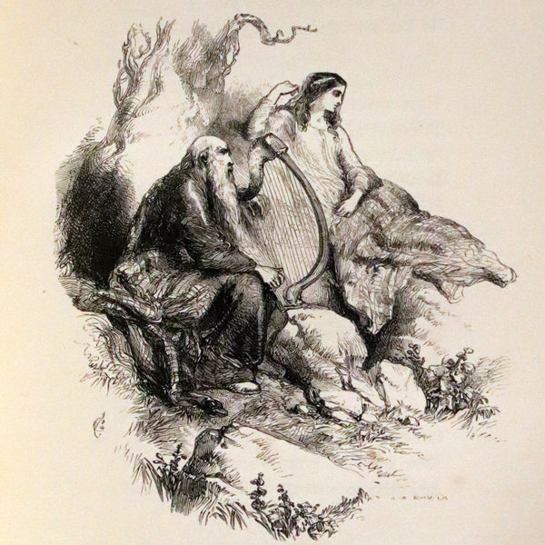1853 Rare Book ~ Lady of the Lake by Sir Walter Scott, Illustrated by Birket Foster and John Gilbert.