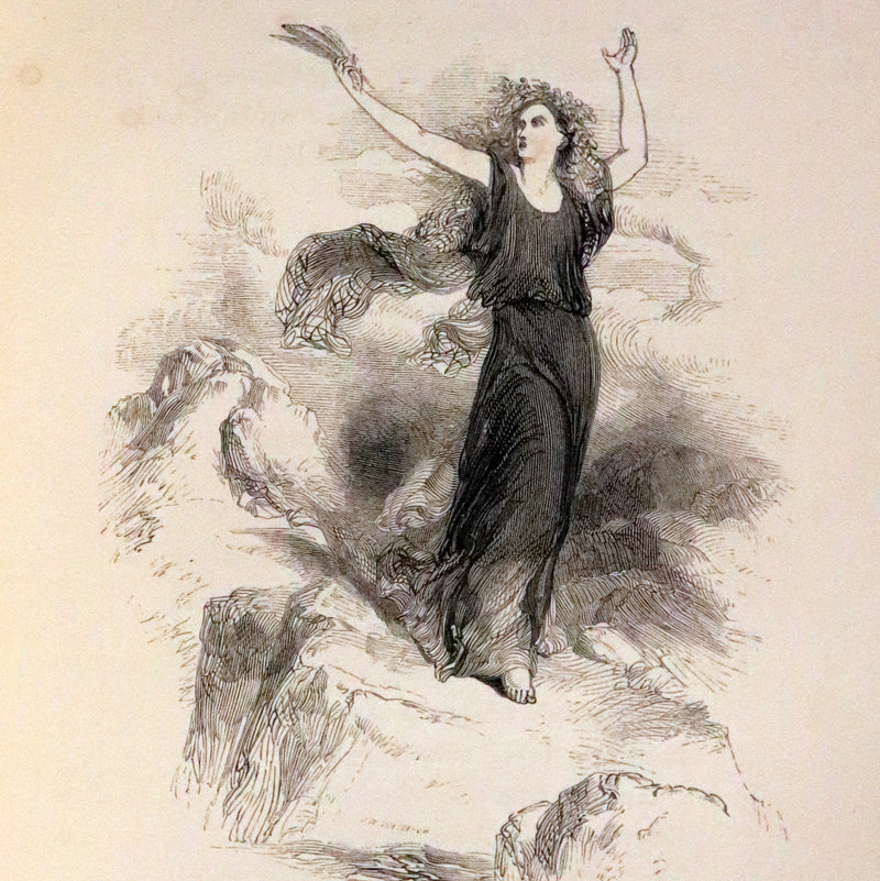 1853 Rare Book ~ Lady of the Lake by Sir Walter Scott, Illustrated by Birket Foster and John Gilbert.