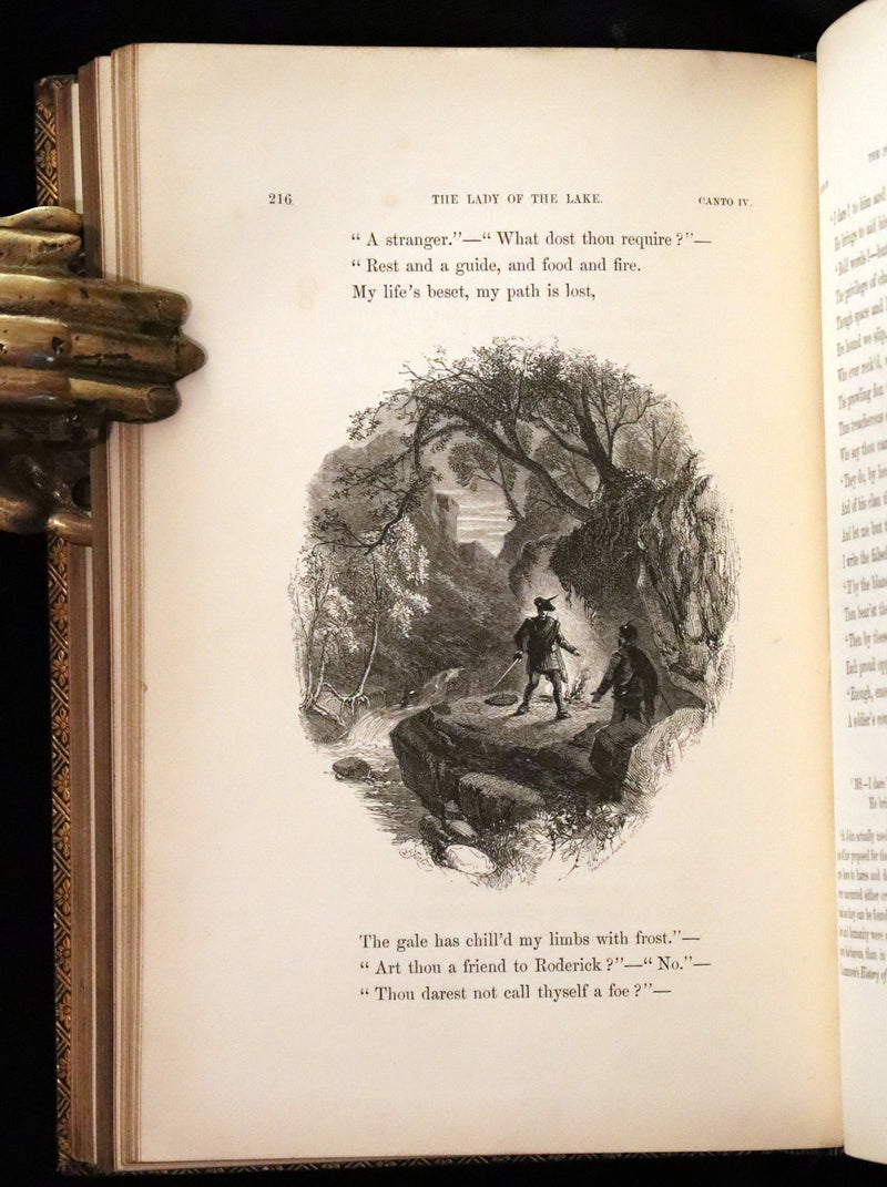 1853 Rare Book ~ Lady of the Lake by Sir Walter Scott, Illustrated by Birket Foster and John Gilbert.
