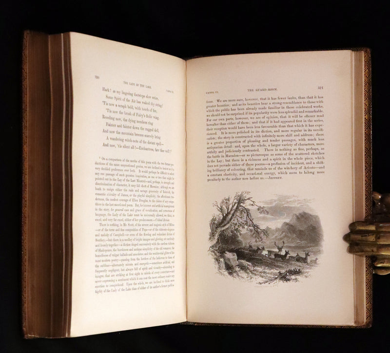 1853 Rare Book ~ Lady of the Lake by Sir Walter Scott, Illustrated by Birket Foster and John Gilbert.