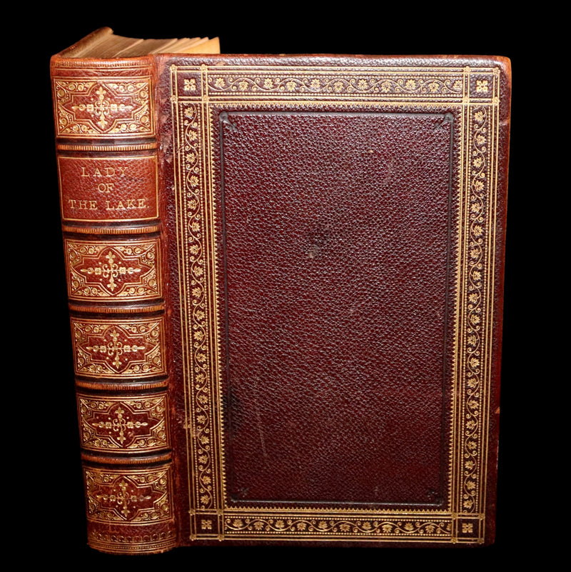 1853 Rare Book ~ Lady of the Lake by Sir Walter Scott, Illustrated by Birket Foster and John Gilbert.