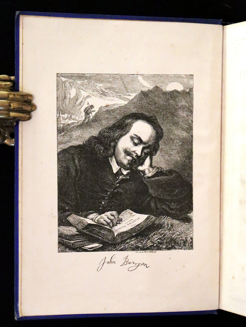 1876 Rare Victorian Book - The Pilgrim's Progress illustrated by Henry Courtney Selous & M. Paolo Priolo.