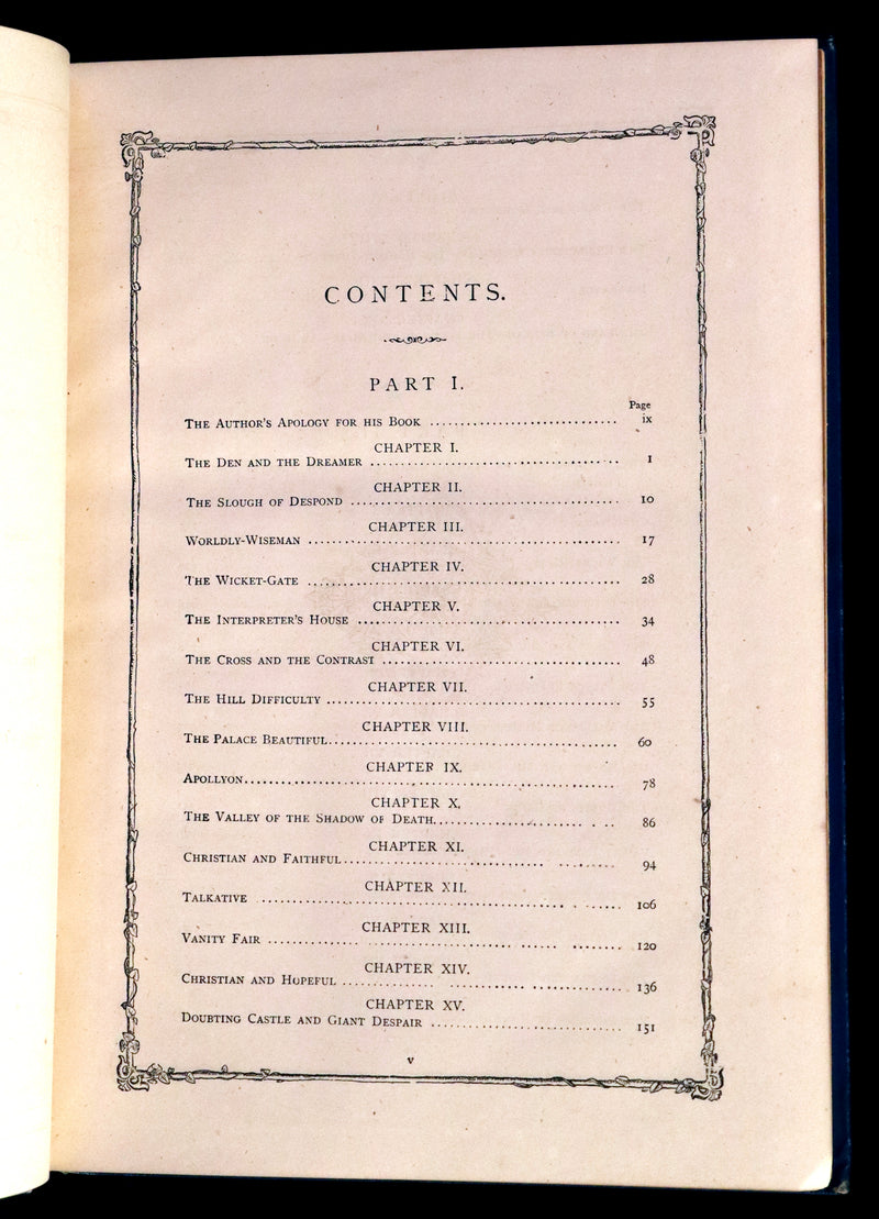 1876 Rare Victorian Book - The Pilgrim's Progress illustrated by Henry Courtney Selous & M. Paolo Priolo.