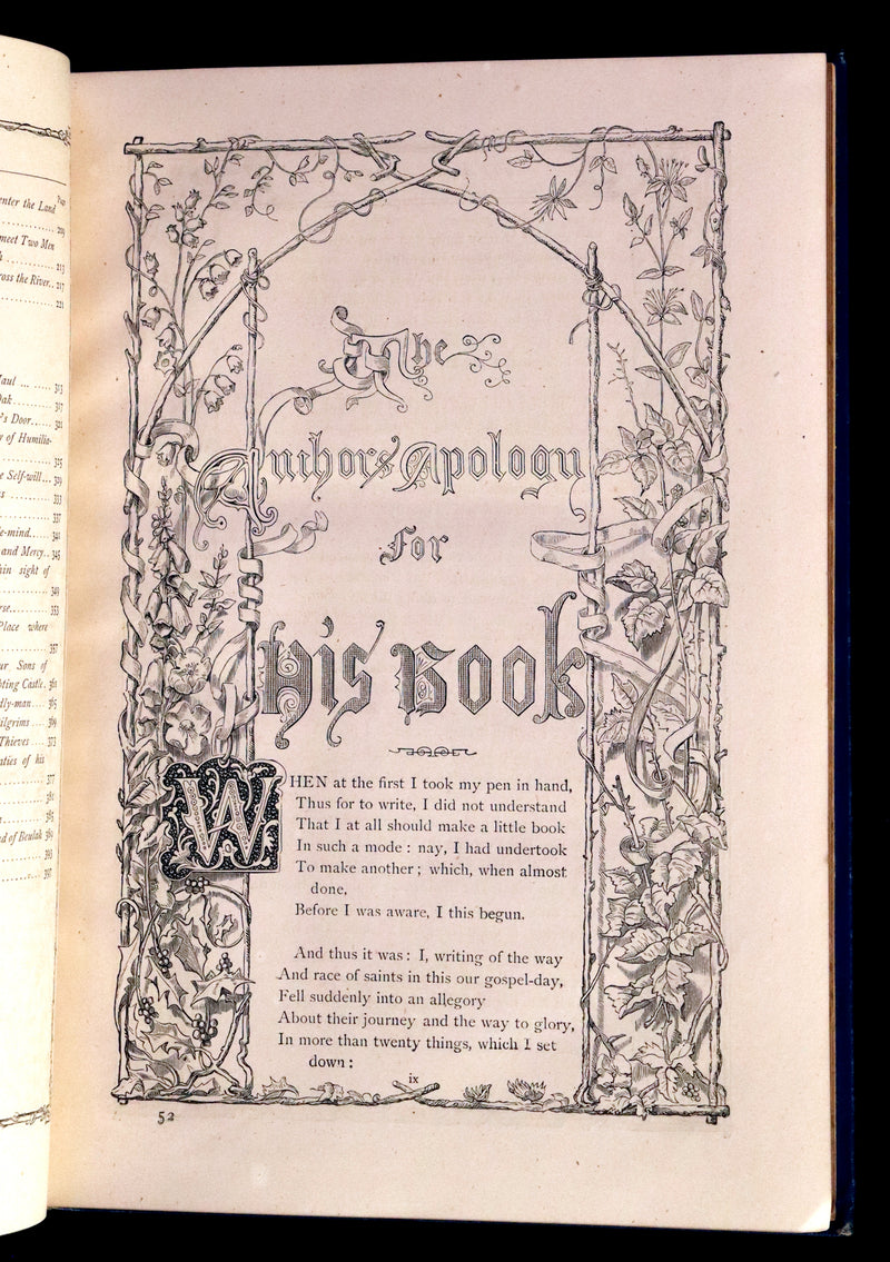 1876 Rare Victorian Book - The Pilgrim's Progress illustrated by Henry Courtney Selous & M. Paolo Priolo.