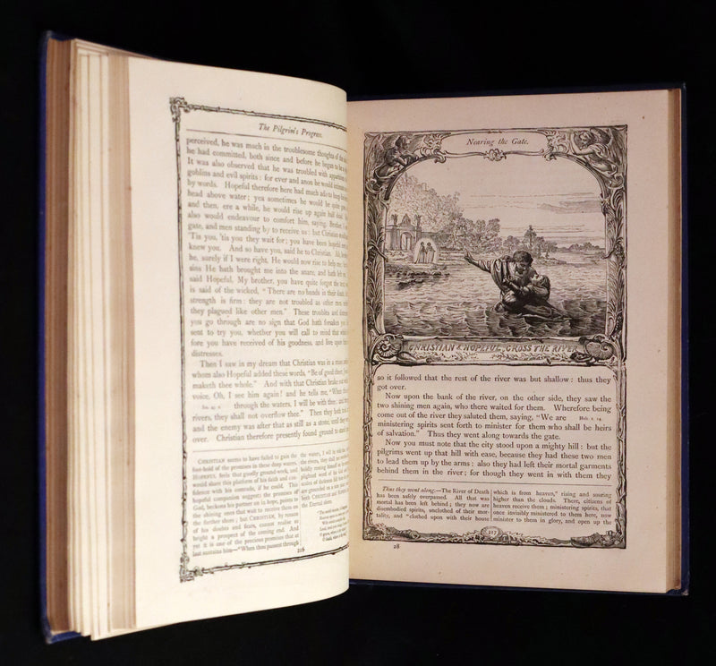 1876 Rare Victorian Book - The Pilgrim's Progress illustrated by Henry Courtney Selous & M. Paolo Priolo.