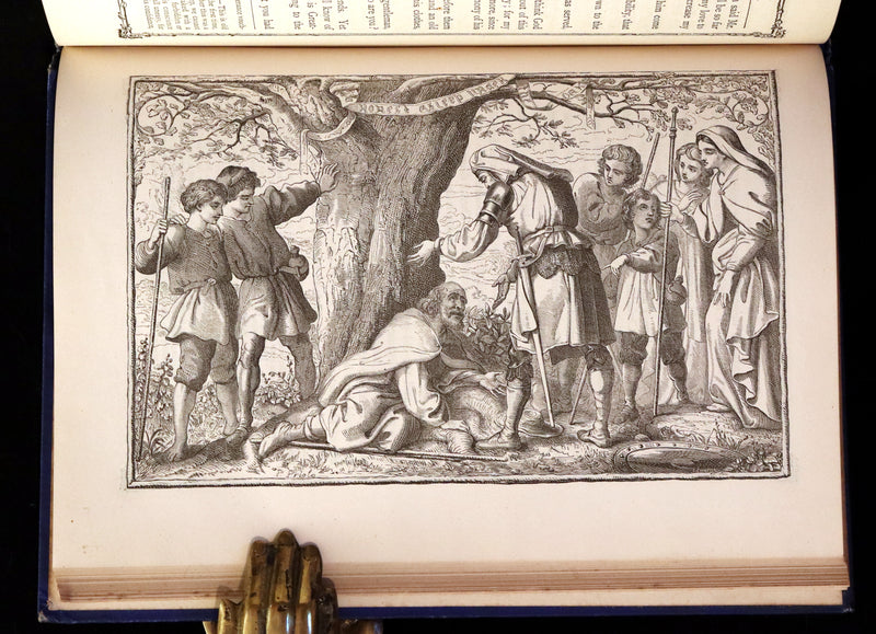 1876 Rare Victorian Book - The Pilgrim's Progress illustrated by Henry Courtney Selous & M. Paolo Priolo.