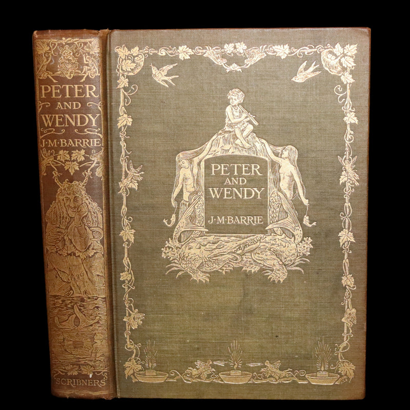 1911 Rare PETER PAN First Edition - PETER and WENDY by J.M. Barrie illustrated by F.D. Bedford.