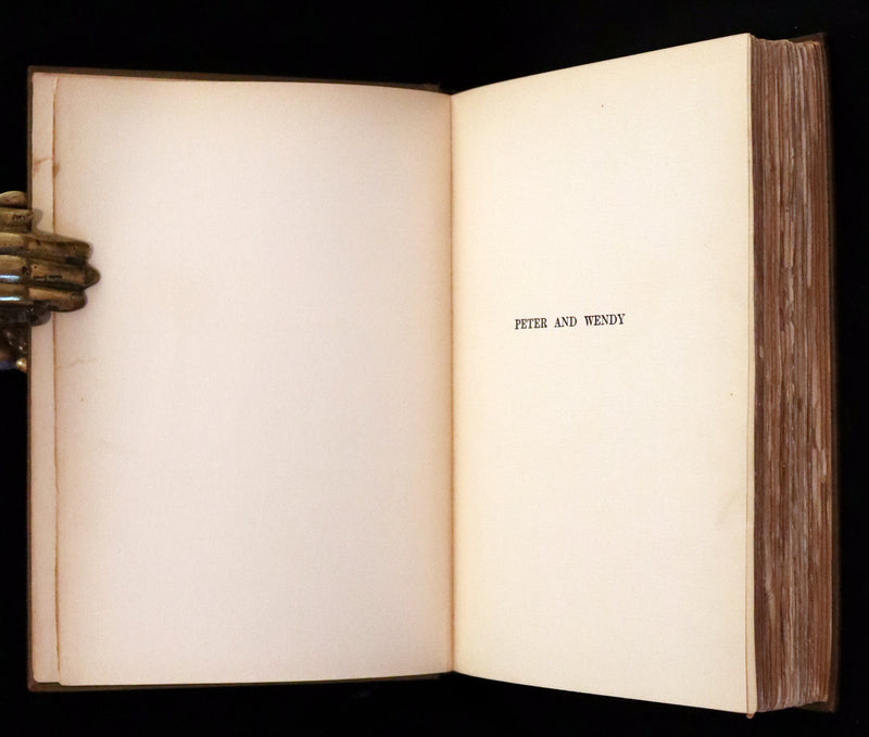 1911 Rare PETER PAN First Edition - PETER and WENDY by J.M. Barrie illustrated by F.D. Bedford.