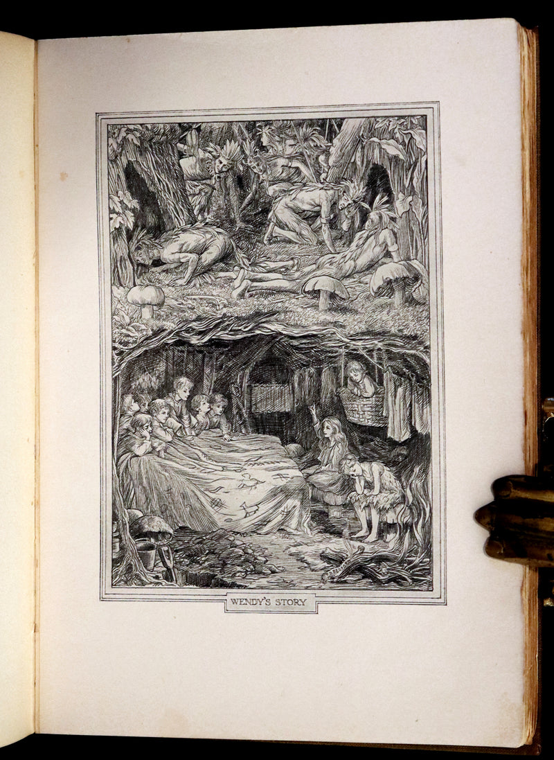 1911 Rare PETER PAN First Edition - PETER and WENDY by J.M. Barrie illustrated by F.D. Bedford.