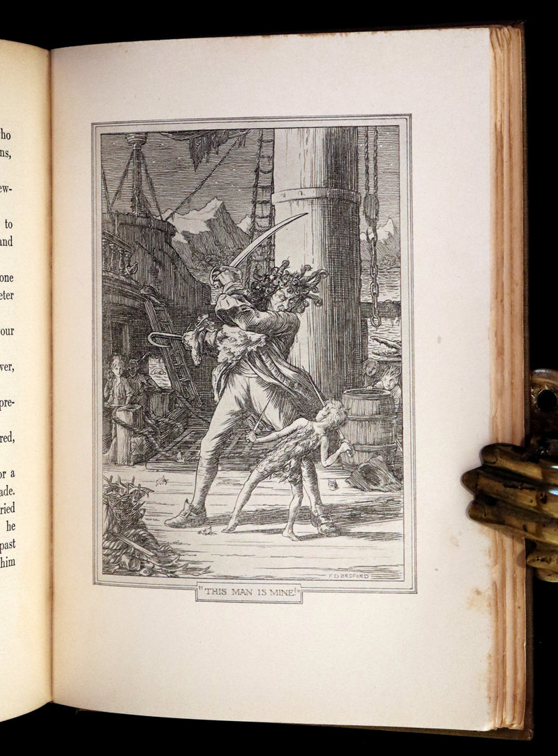 1911 Rare PETER PAN First Edition - PETER and WENDY by J.M. Barrie illustrated by F.D. Bedford.