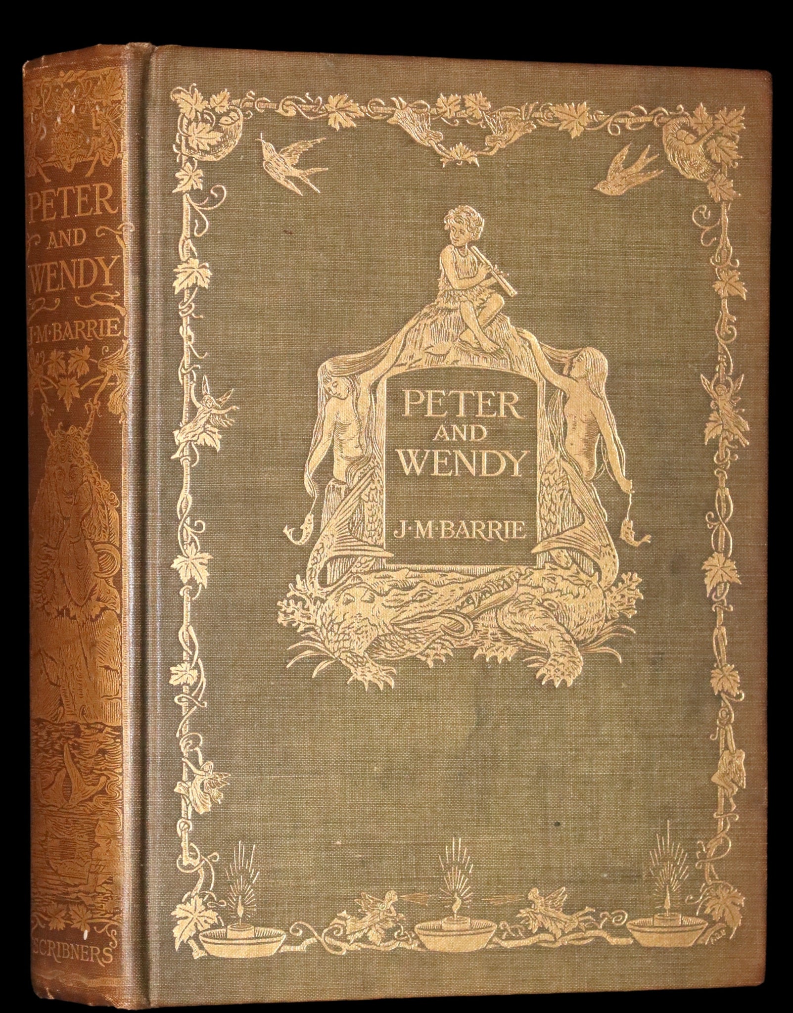 1911 Rare PETER PAN First Edition - PETER and WENDY by J.M. Barrie illustrated by F.D. Bedford.