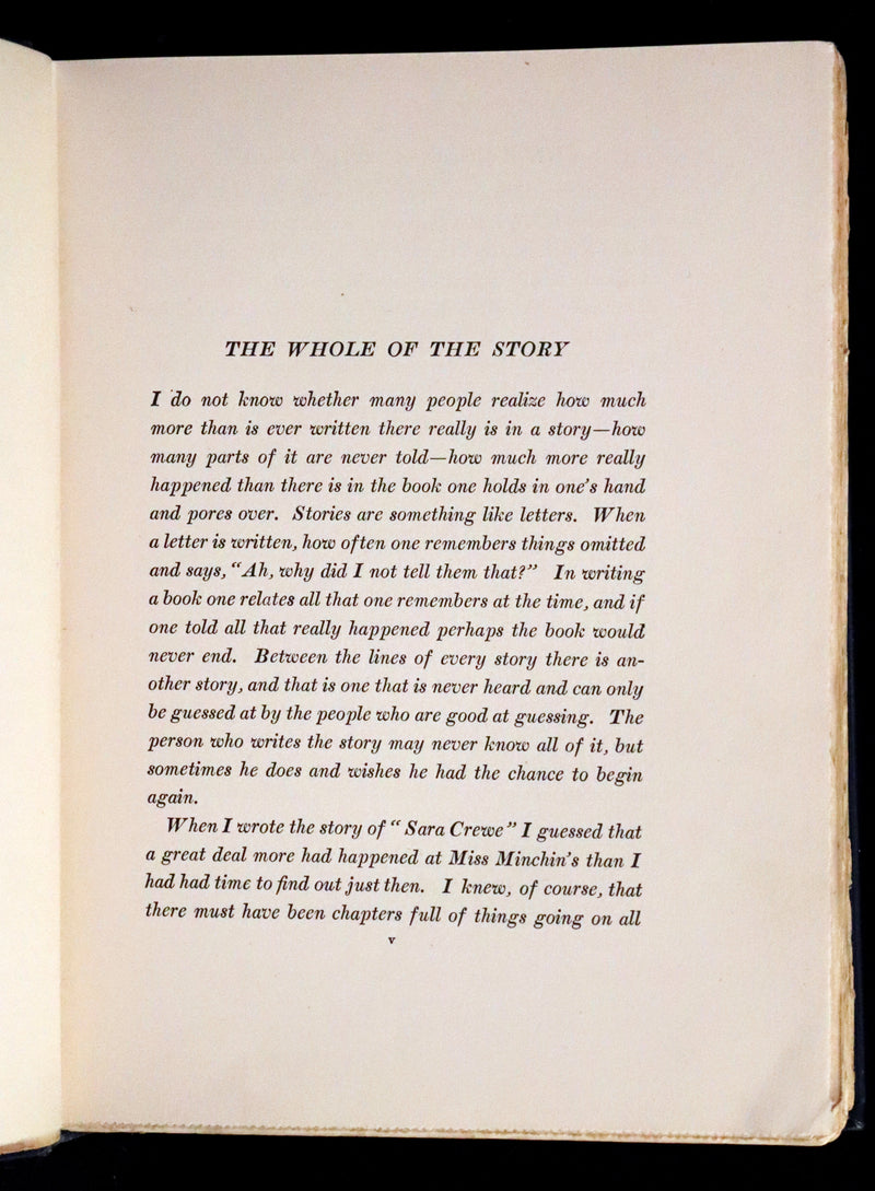 1905 Scarce First Edition - A LITTLE PRINCESS by Frances Hodgson Burnett illustrated by Ethel Franklin Betts Bains.