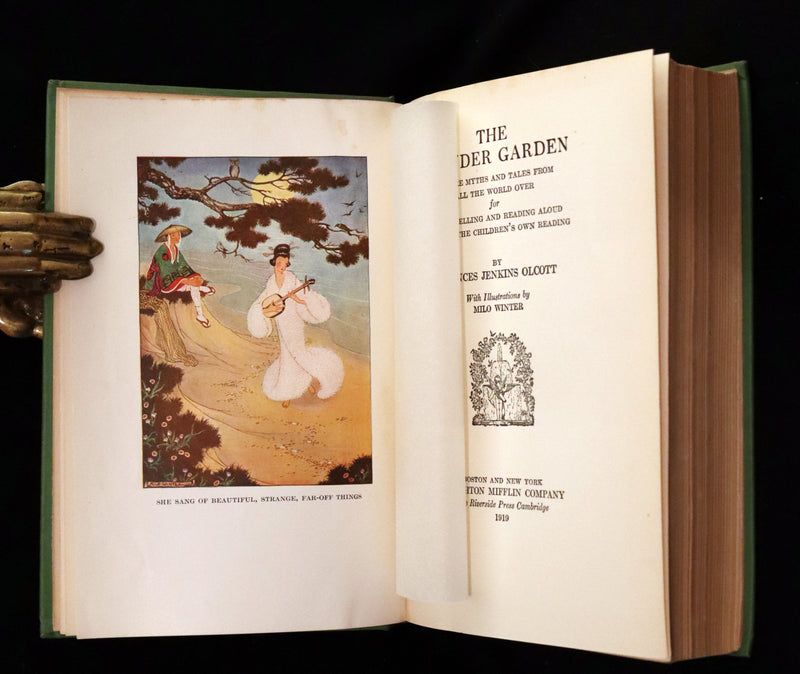 1919 Rare First Edition - The Wonder Garden: Nature Myths And Tales From All The World by Frances Jenkins Olcott illustrated by Milo Winter.