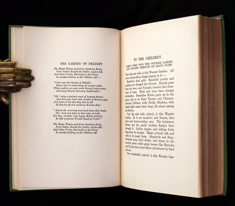 1919 Rare First Edition - The Wonder Garden: Nature Myths And Tales From All The World by Frances Jenkins Olcott illustrated by Milo Winter.