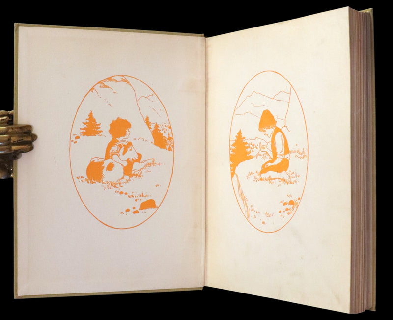 1919 Rare Book - HEIDI by Johanna Spyri illustrated in color by Maria L. Kirk. The Gift Edition.