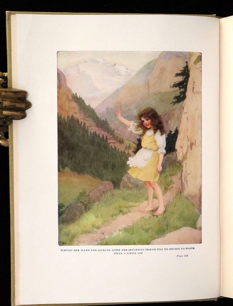 1919 Rare Book - HEIDI by Johanna Spyri illustrated in color by Maria L. Kirk. The Gift Edition.