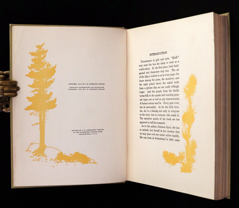 1919 Rare Book - HEIDI by Johanna Spyri illustrated in color by Maria L. Kirk. The Gift Edition.