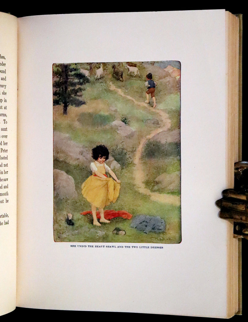 1919 Rare Book - HEIDI by Johanna Spyri illustrated in color by Maria L. Kirk. The Gift Edition.