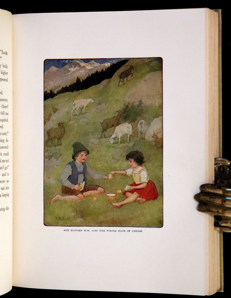 1919 Rare Book - HEIDI by Johanna Spyri illustrated in color by Maria L. Kirk. The Gift Edition.
